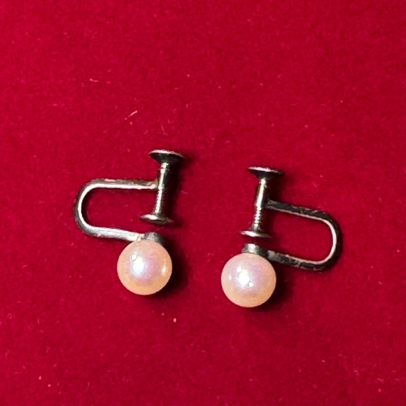 Mikimoto Cream Pearl Screw-Back Earrings - Picture 7 of 13
